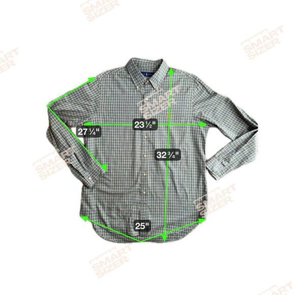 Ralph Lauren Green Plaid Button Up Shirt L Cotton Casual Long Sleeve Men Classic - Picture 2 of 6